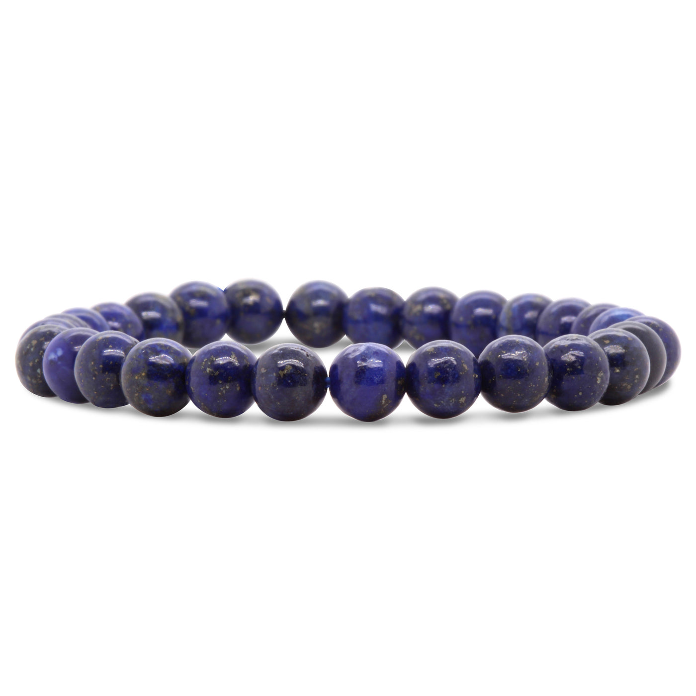 Revolution 6mm Lapis Bead Bracelet | 19cm