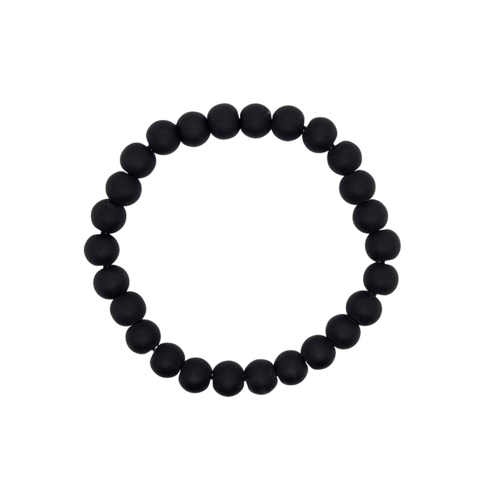 Revolution 6mm Matte Onyx 19cm Stretch Bracelet