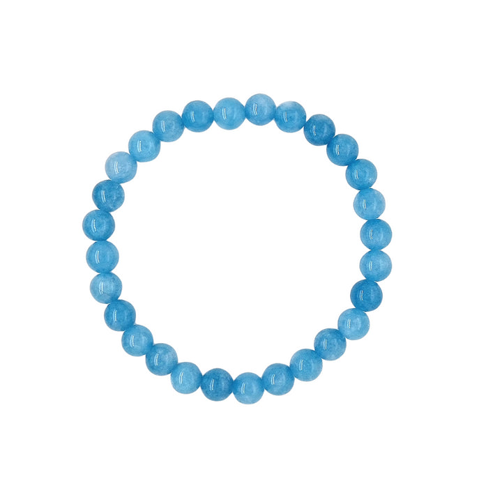 Luna Luna Mab 4mm Stretch Bracelet Blue Jade 17cm Precious Metals