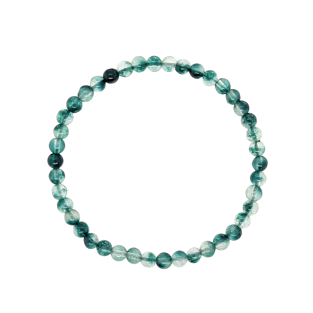 Luna 'Mab' 4mm Stretch Bracelet | Green Agate | 17cm