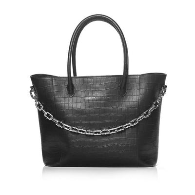 Stolen Girlfriends Club Black Leather Amplifier Tote Bag