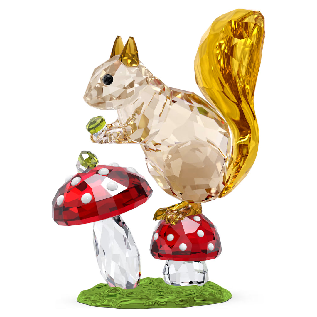 Swarovski Idyllia Squirrel and Mushrooms