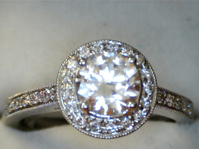 18ct Diamond & CZ Ring (M)