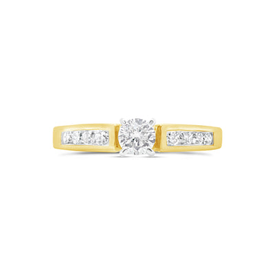 14ct Yellow Gold Diamond Engagement Ring