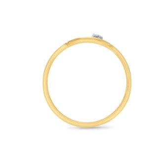 9k Yellow Gold Diamond Circle Ring