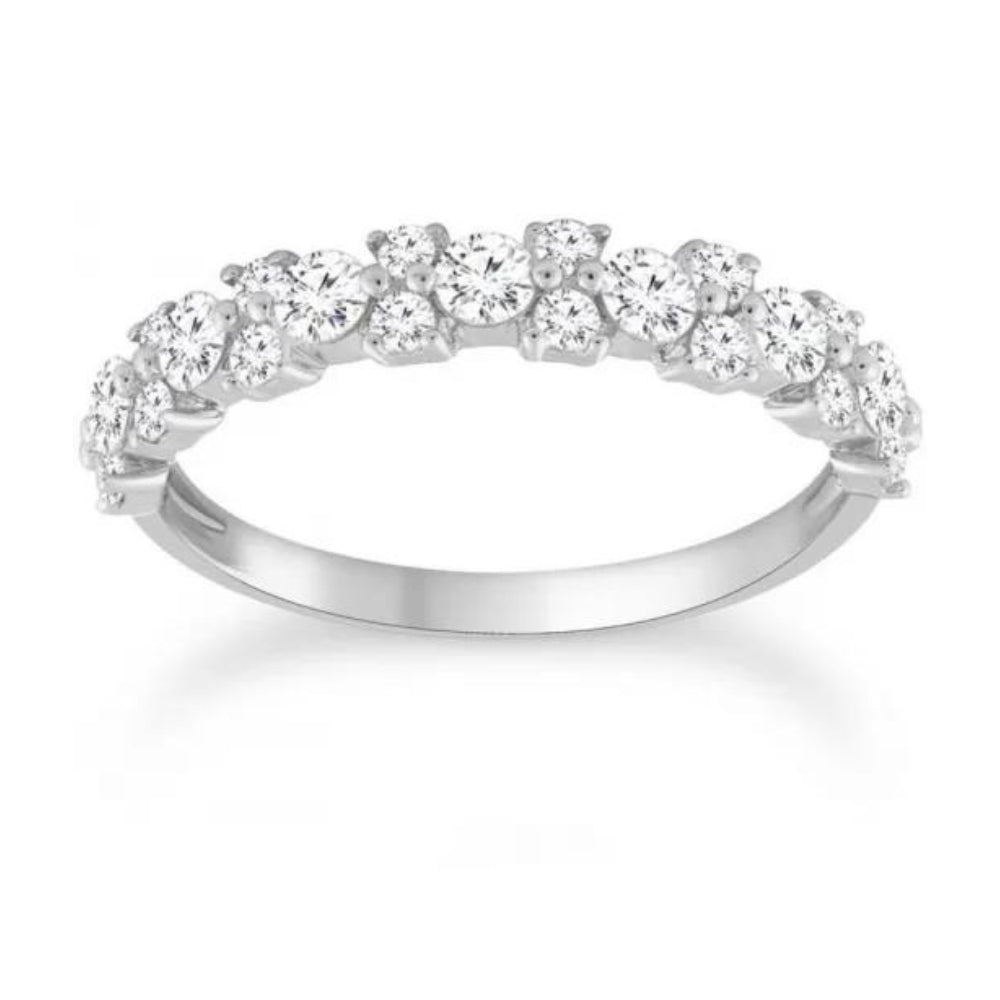 9k White Gold Dusted Dreams Diamond Band