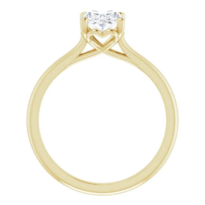 Amavi 14ct Yellow Gold 1.25ct Oval Moissanite Solitaire