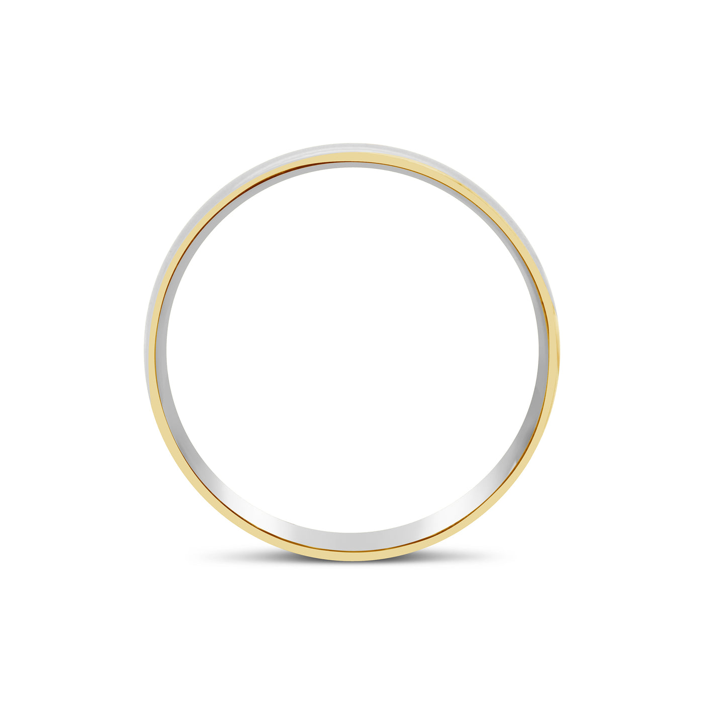 9ct Bitone Gold Faceted Wedding Ring