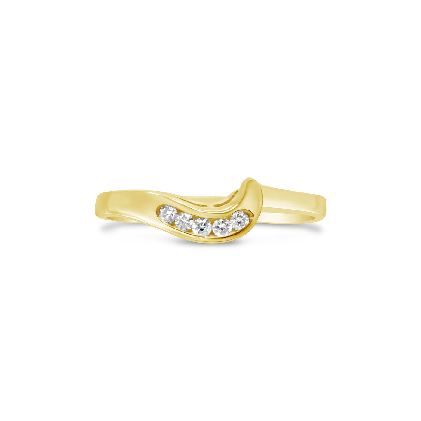 9ct Yellow Gold Diamond Channel Fitted Ring for #1386