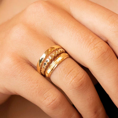 9k Yellow Solid Gold Plain Band Ring (R)