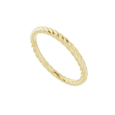 10K Yellow Gold Twisted Rope Band (7/ N.5)