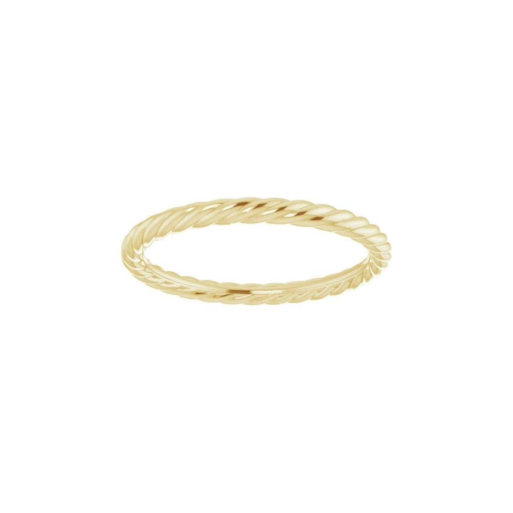10K Yellow Gold Twisted Rope Band (7/ N.5)