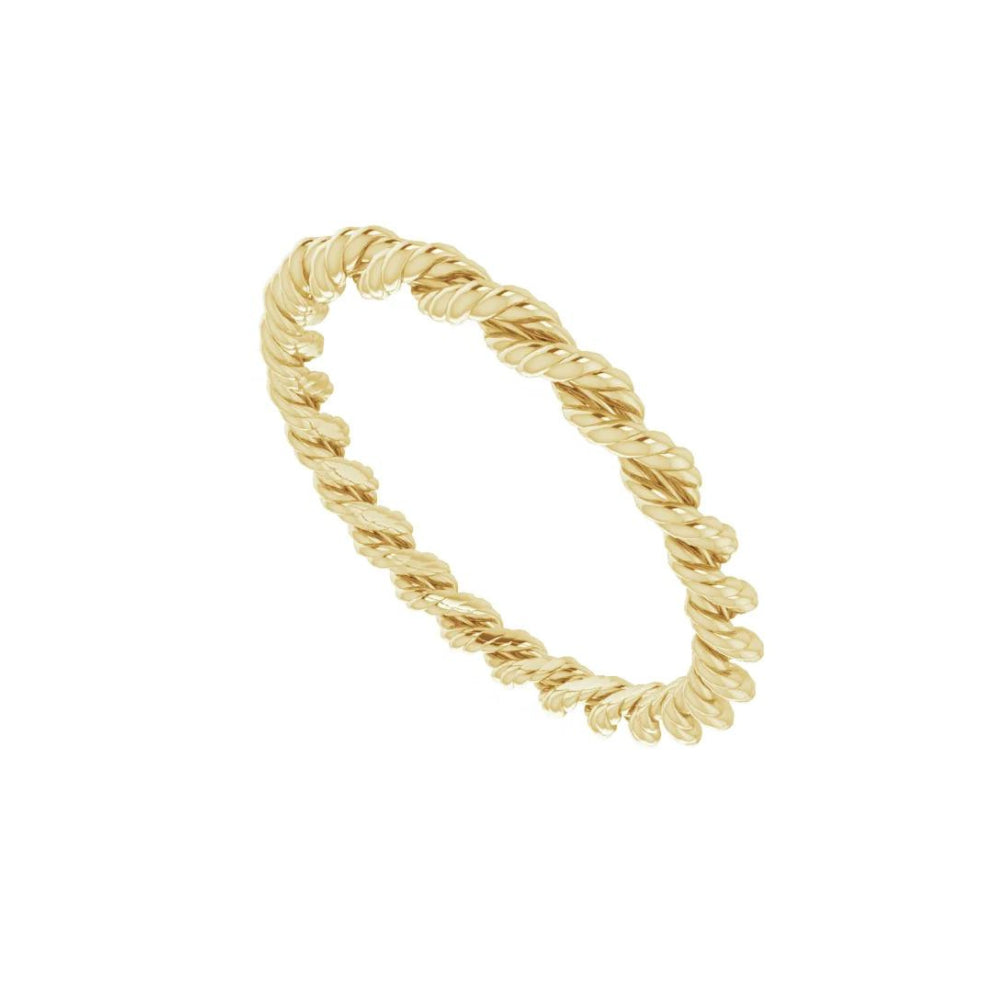 14K Yellow Gold Twisted Rope Band (7/ N.5)