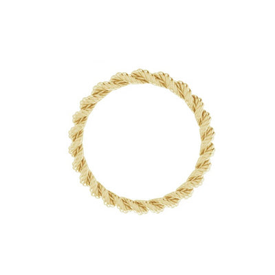 14K Yellow Gold Twisted Rope Band (7/ N.5)