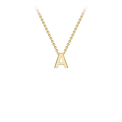 9k Yellow Gold Initial 'A' Necklace