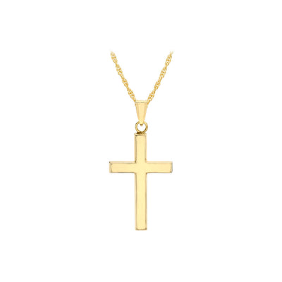 9k Classic Cross Necklace