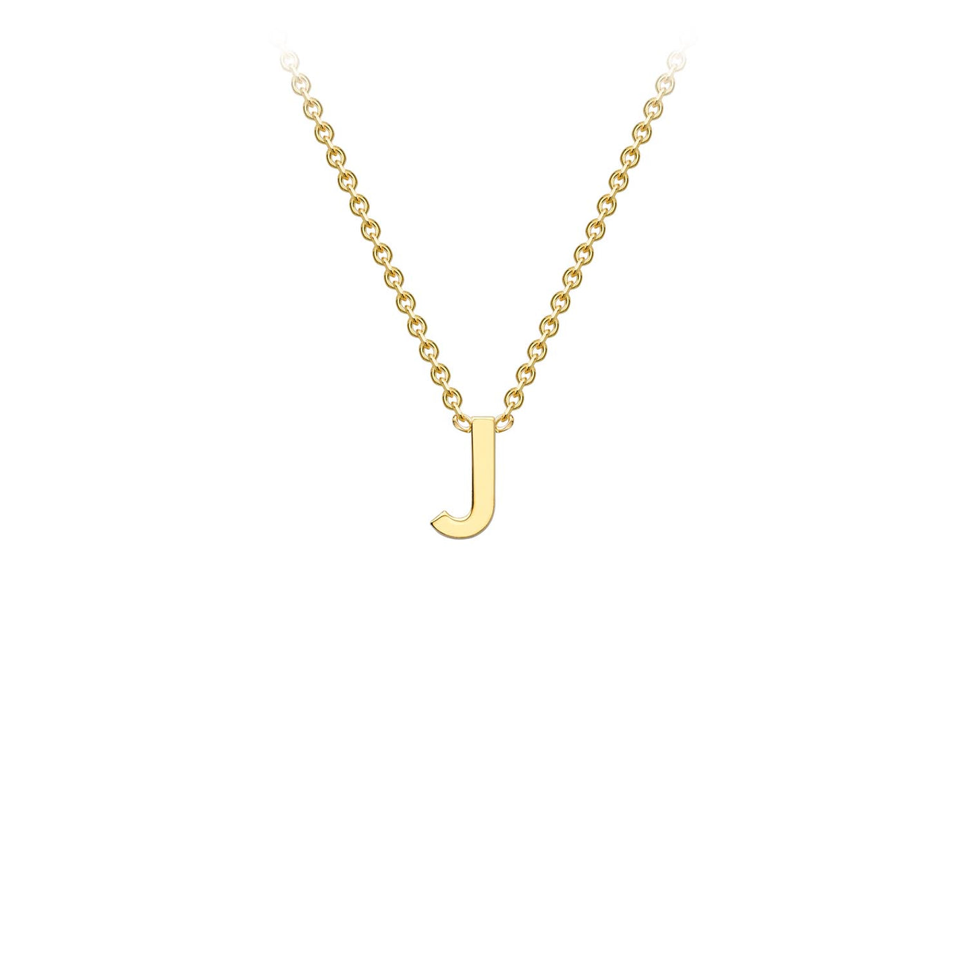 9k Yellow Gold Initial 'J' Necklace