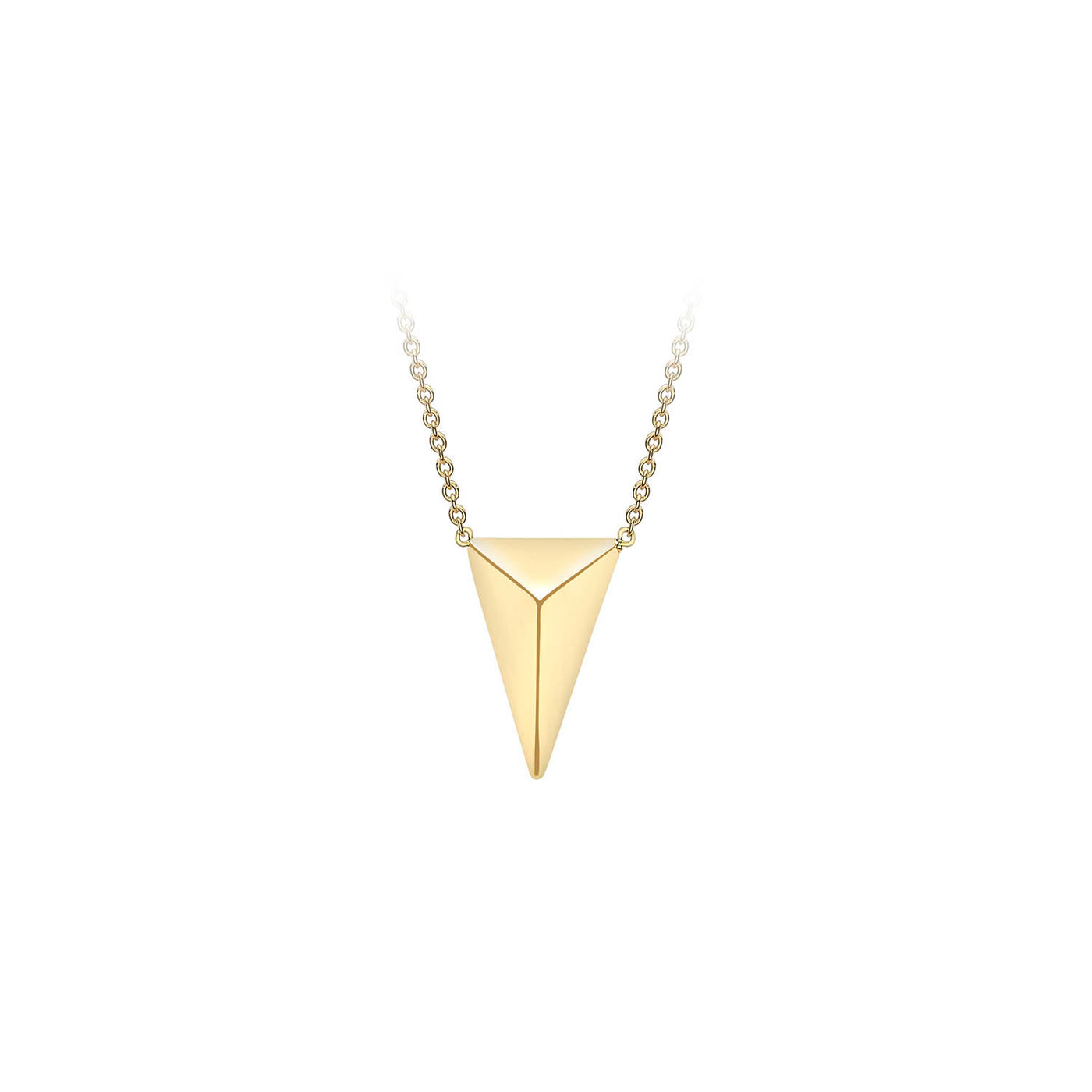 9k Yellow Gold Pyramid Necklace