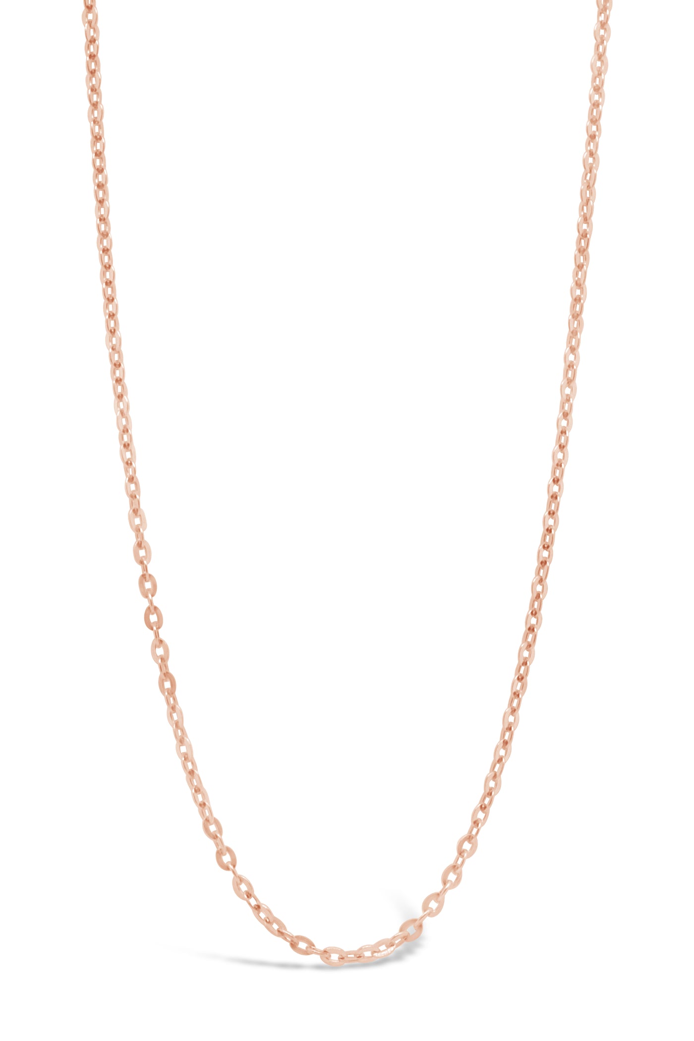 9ct Rose Gold Flattened Cable Link Chain