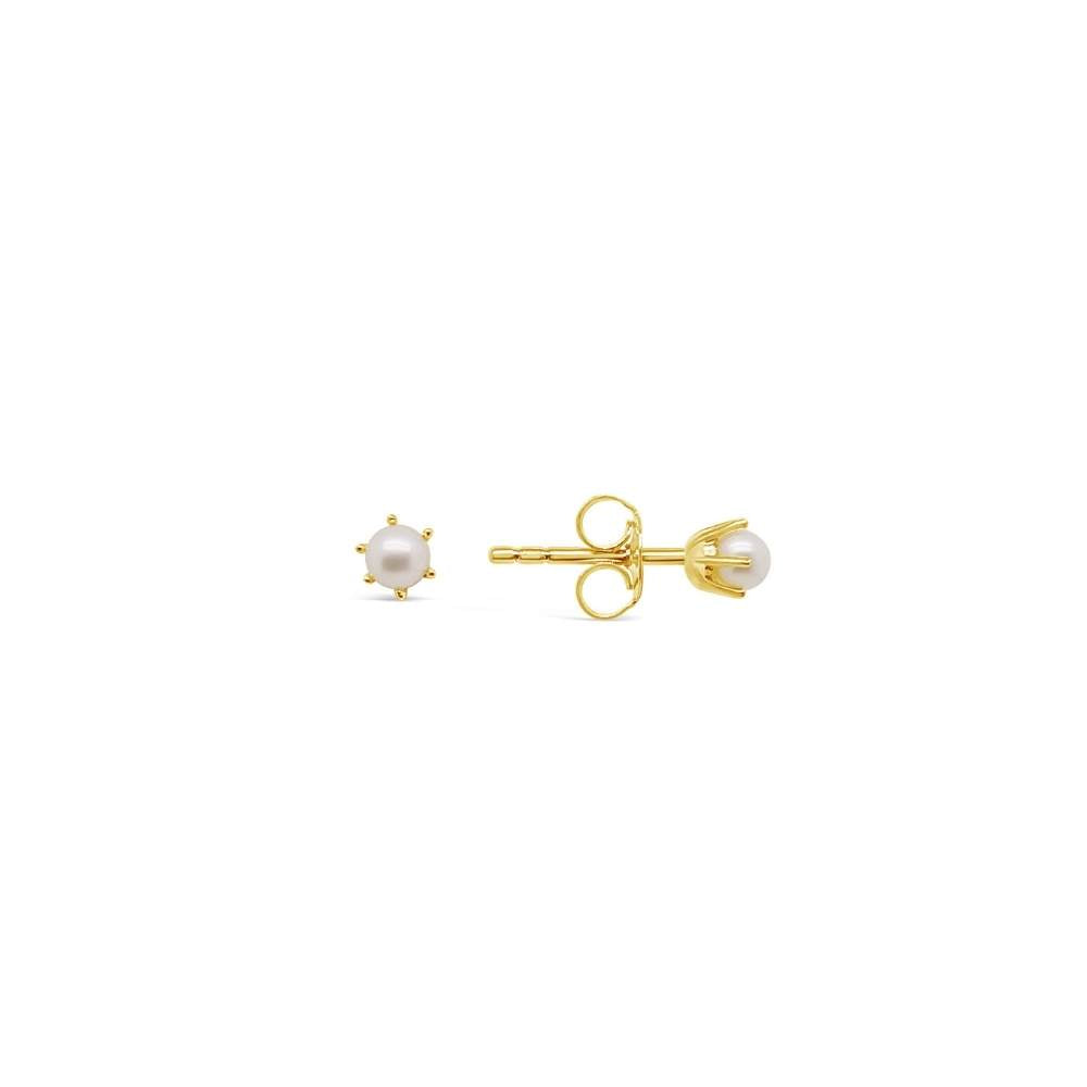 Allura Silver Gold Plated Pearl Earrings