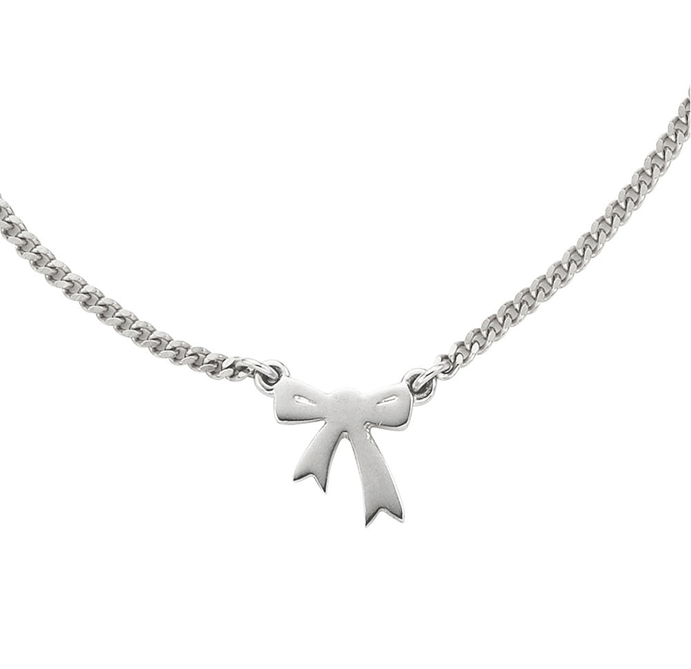 Karen Walker Sterling Silver Mini Bow Necklace
