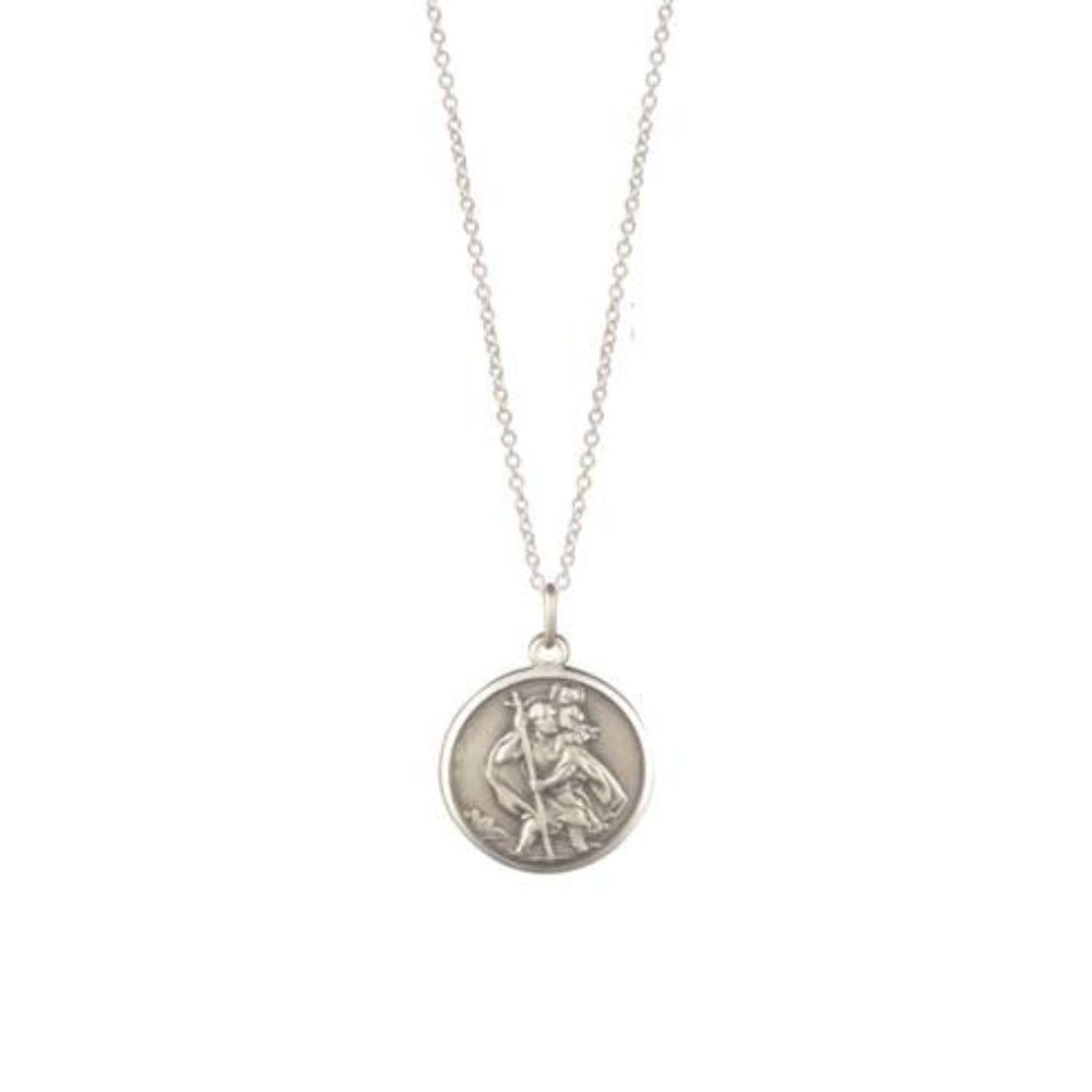Omnia Silver Saint Christopher Necklace
