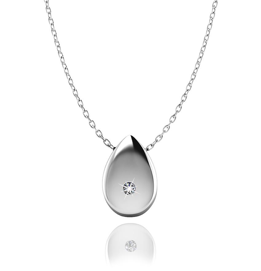 Love in a Jewel Crystal "Love Drop" Necklace