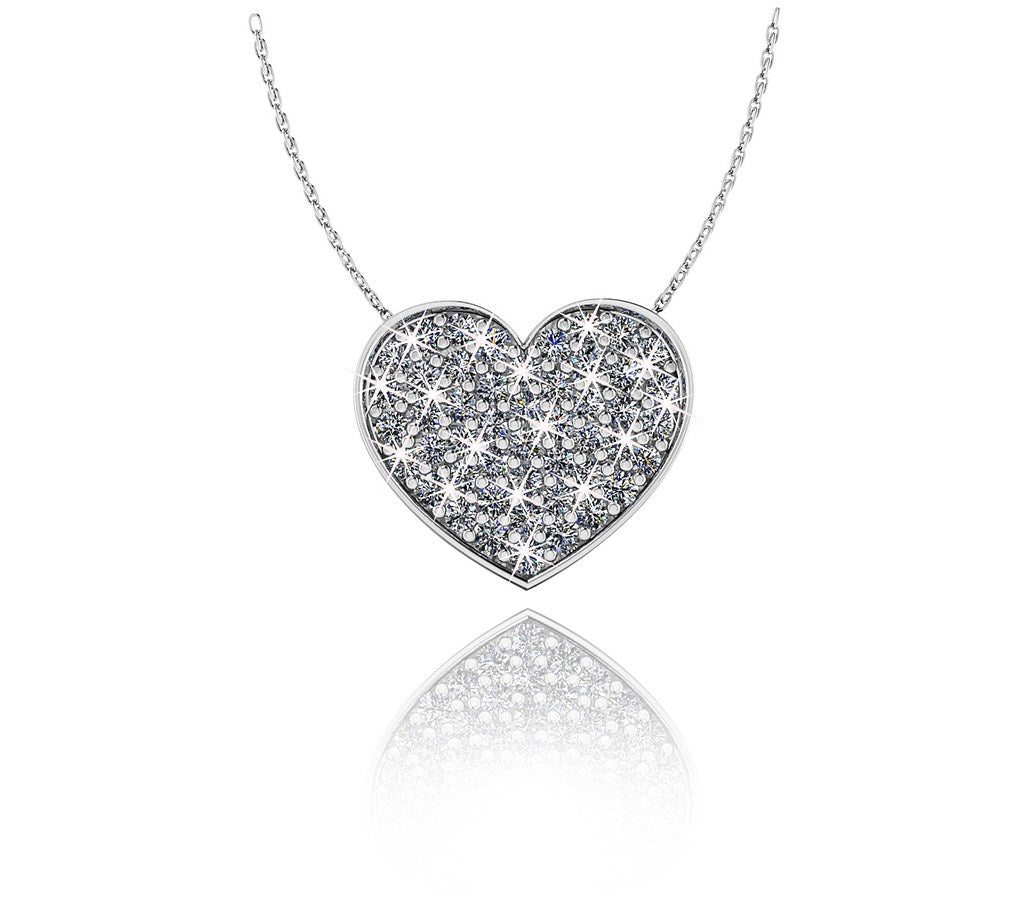 Love In a Jewel "Full Crystal Heart" Necklace