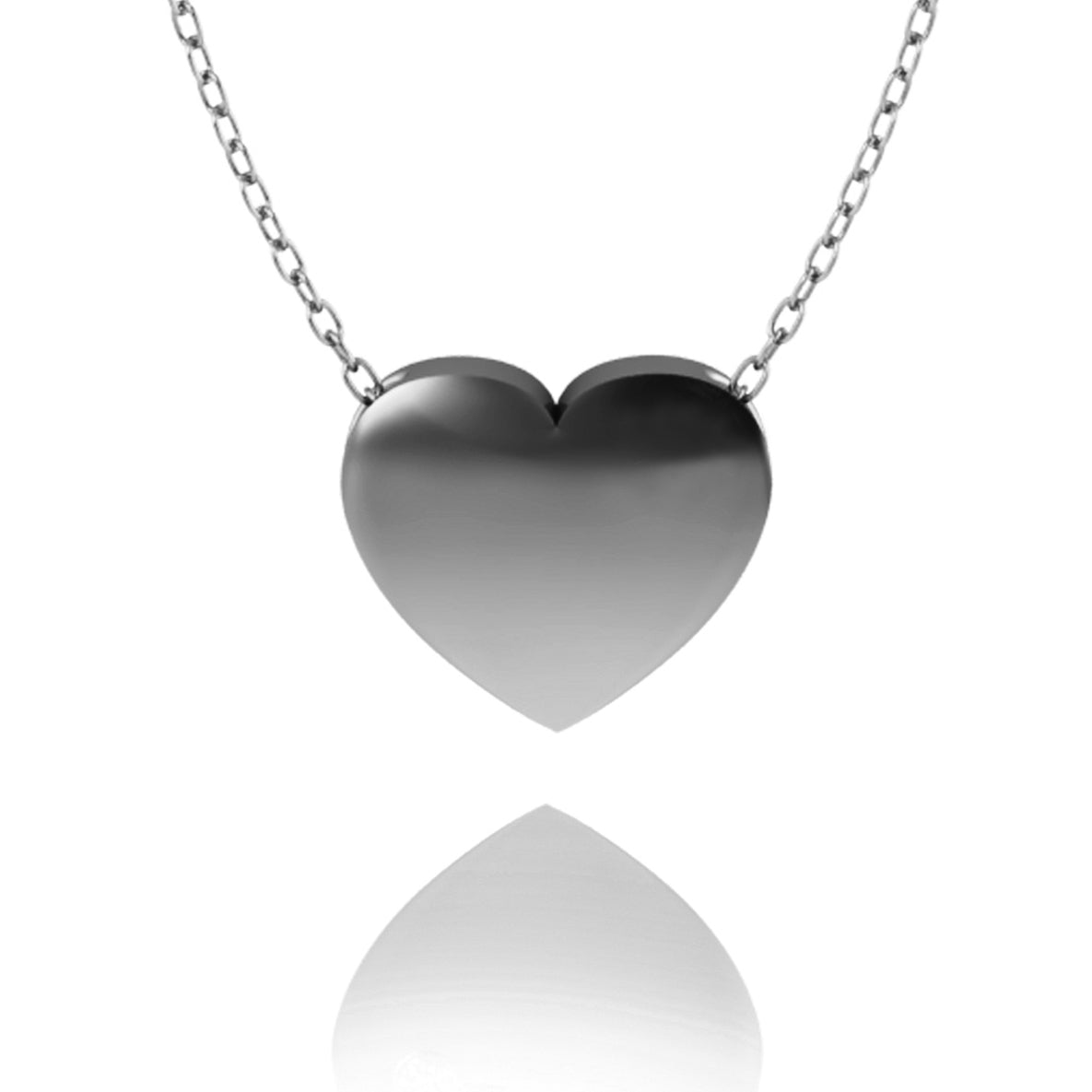 Love In A Jewel Sterling Heart Necklace 45cm