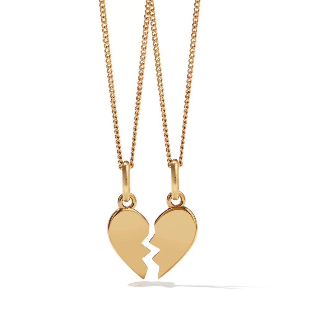 Meadowlark Meadowlark Broken Heart Charm Necklace (Pair) | Precious Metals