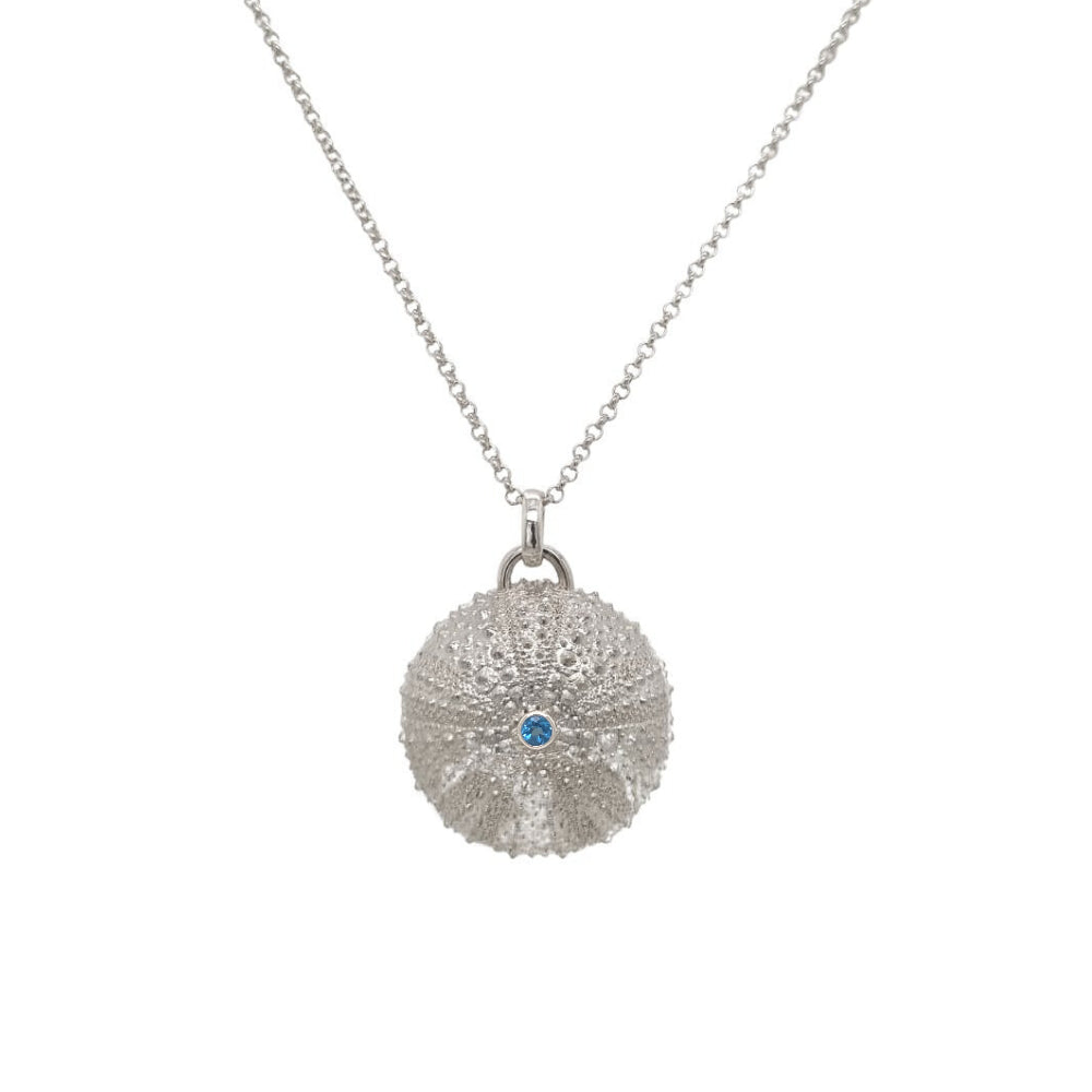Omnia Sterling Silver Kina Shell with Blue Topaz
