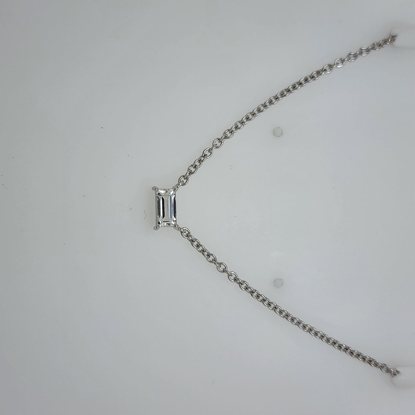 9k White Sapphire Necklace