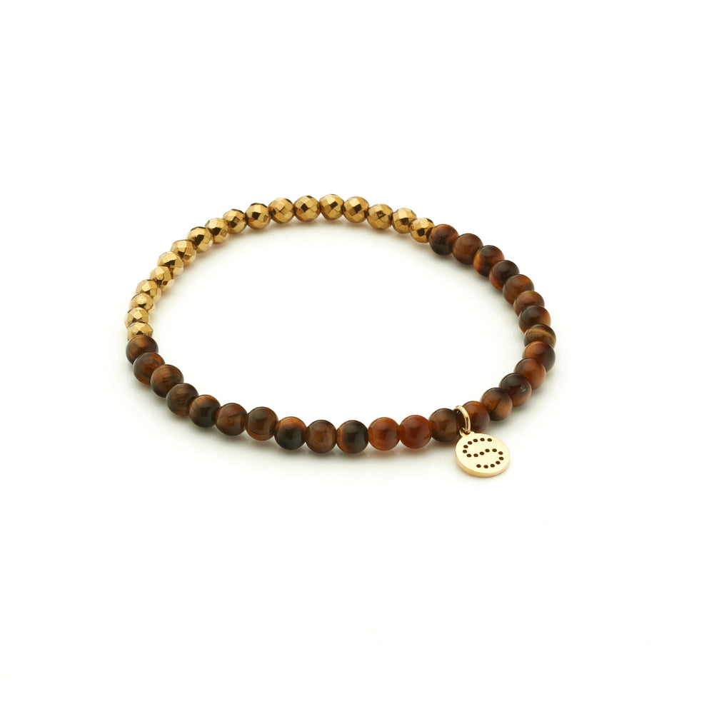 Silk&Steel Party at the Front Tigers Eye & Gold Hematite Bracelet - Aurora Collection