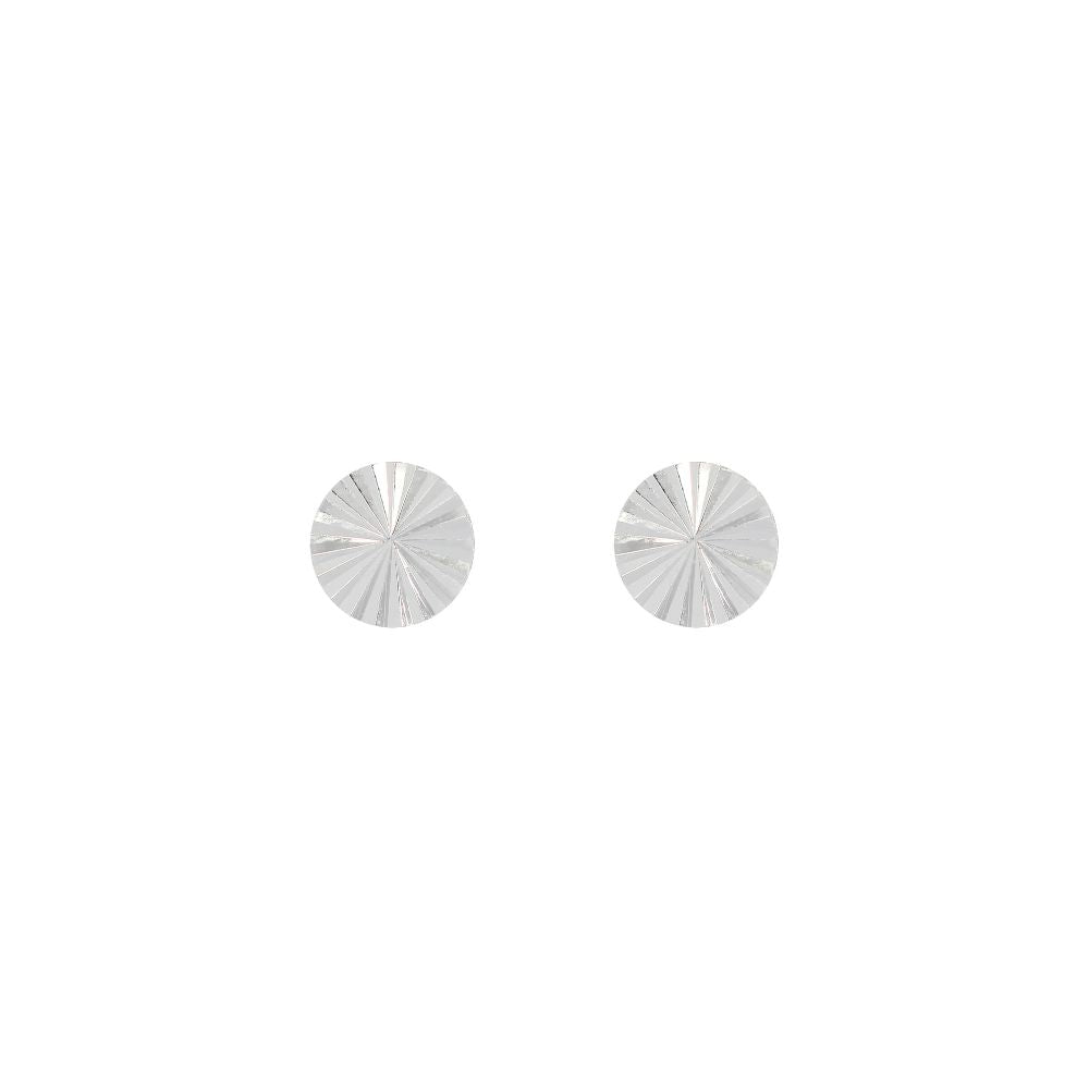 Charlie & Rose Sterling Silver Diamond Cut Stud Earrings