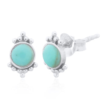 Luna 'Megaclite' Turquoise Stud Earrings