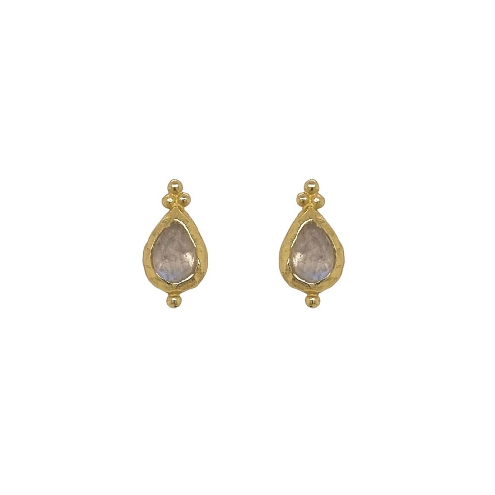 Luna 'Sinope' Moonstone Gold Earrings