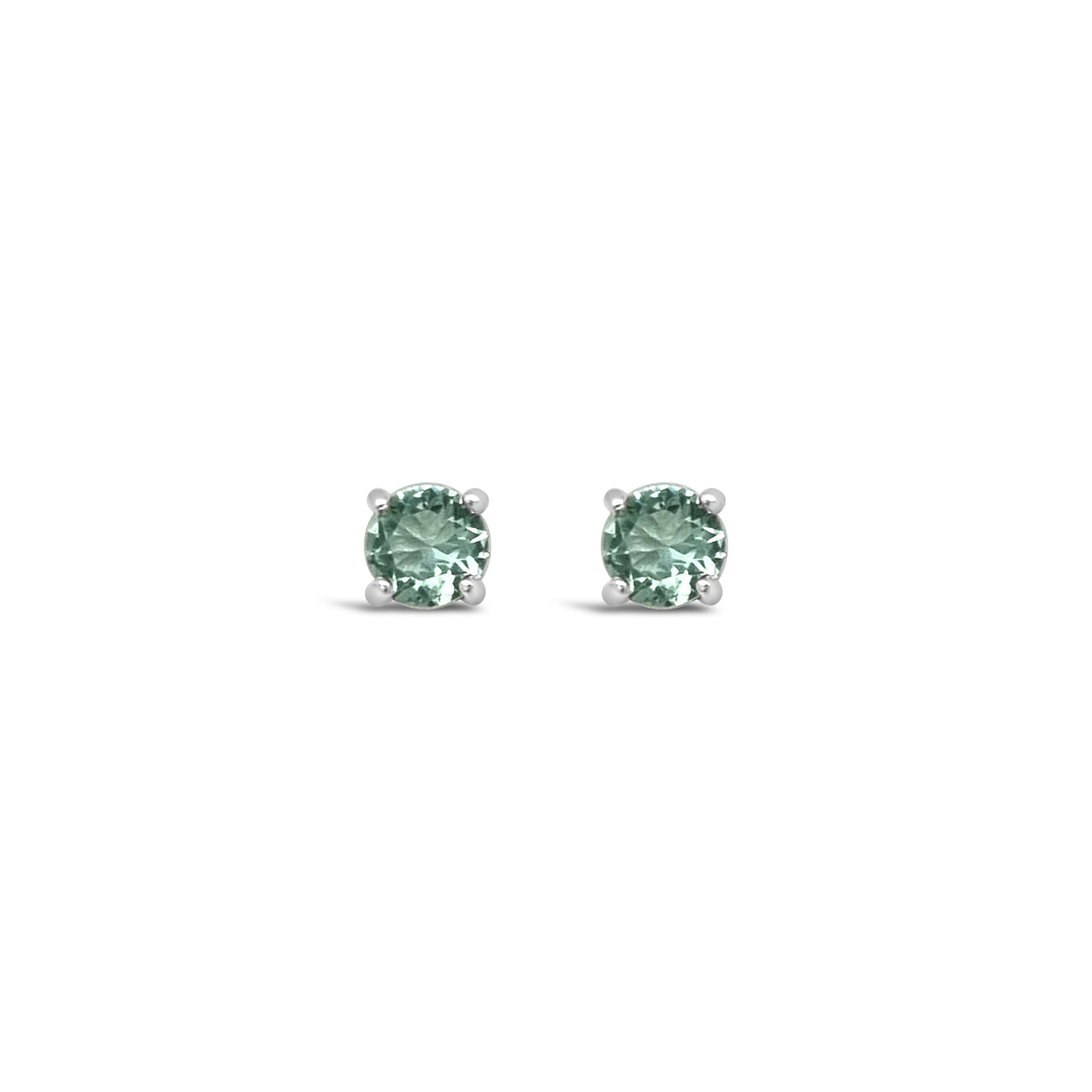 Omnia ‘Multicolor’ Light Green Stud Earrings
