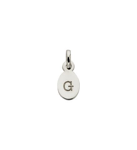 Kirstin Ash Oval Initial (G) in Silver