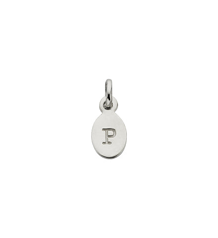 Kirstin Ash Oval Initial (P) in Silver