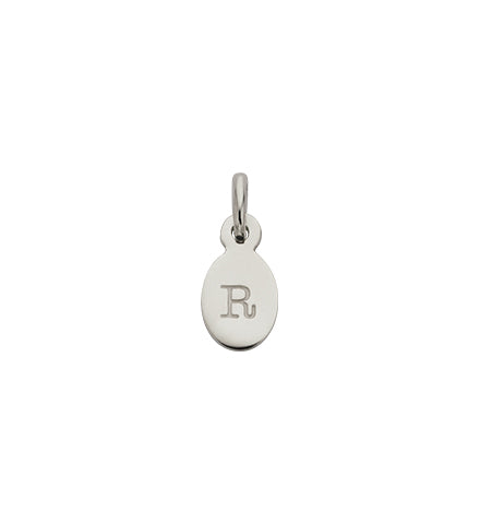 Kirstin Ash Oval Initial (R) in Silver
