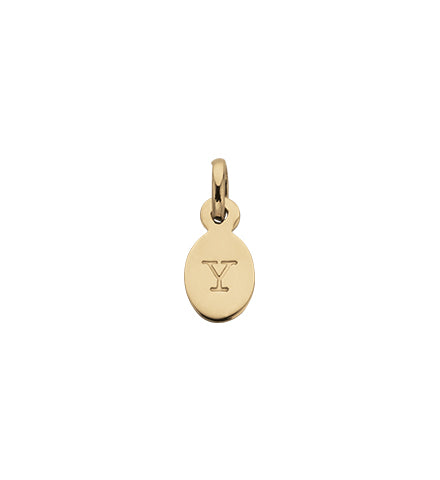 Kirstin Ash Oval Initial (Y) in Gold Vermeil