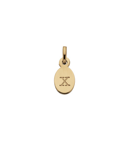 Kirstin Ash Oval Initial (X) in Gold Vermeil