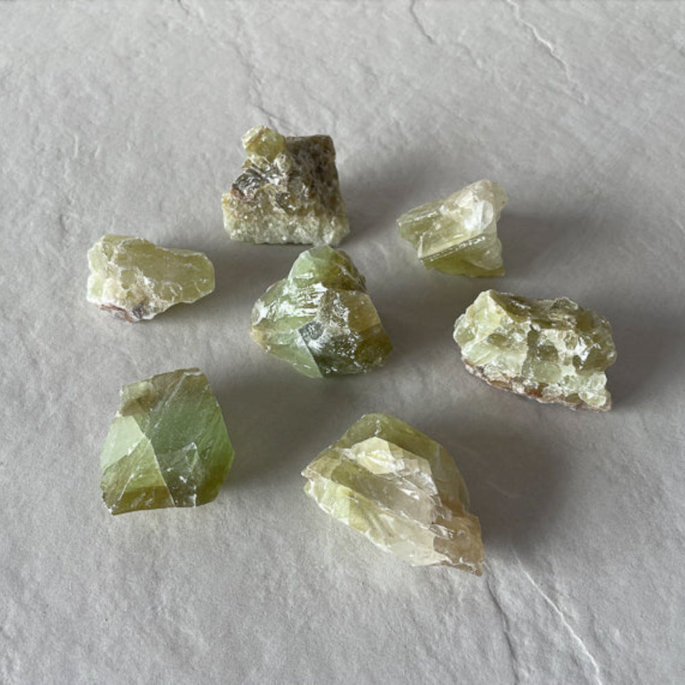 Opal & Sage - Green Calcite (Vitality) Raw Boxed Crystal