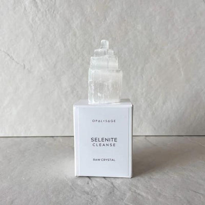 Opal & Sage - Selenite (Cleanse) Raw Boxed Crystal