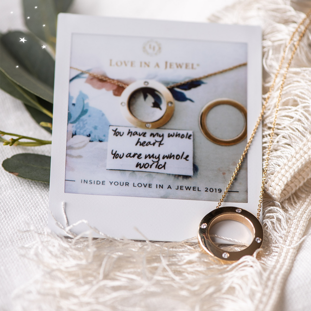 Love ring necklace hot sale